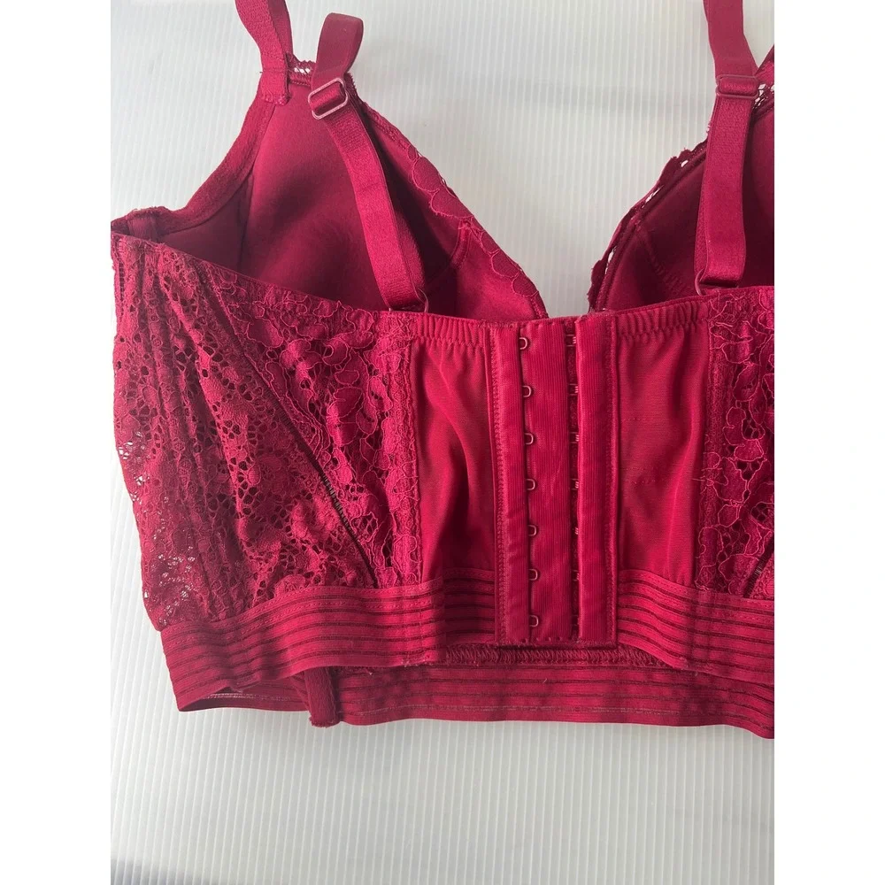 Victoria's Secret‎ Bra sexy plunge Adjustable Straps Hook Back sexy lined 36DD